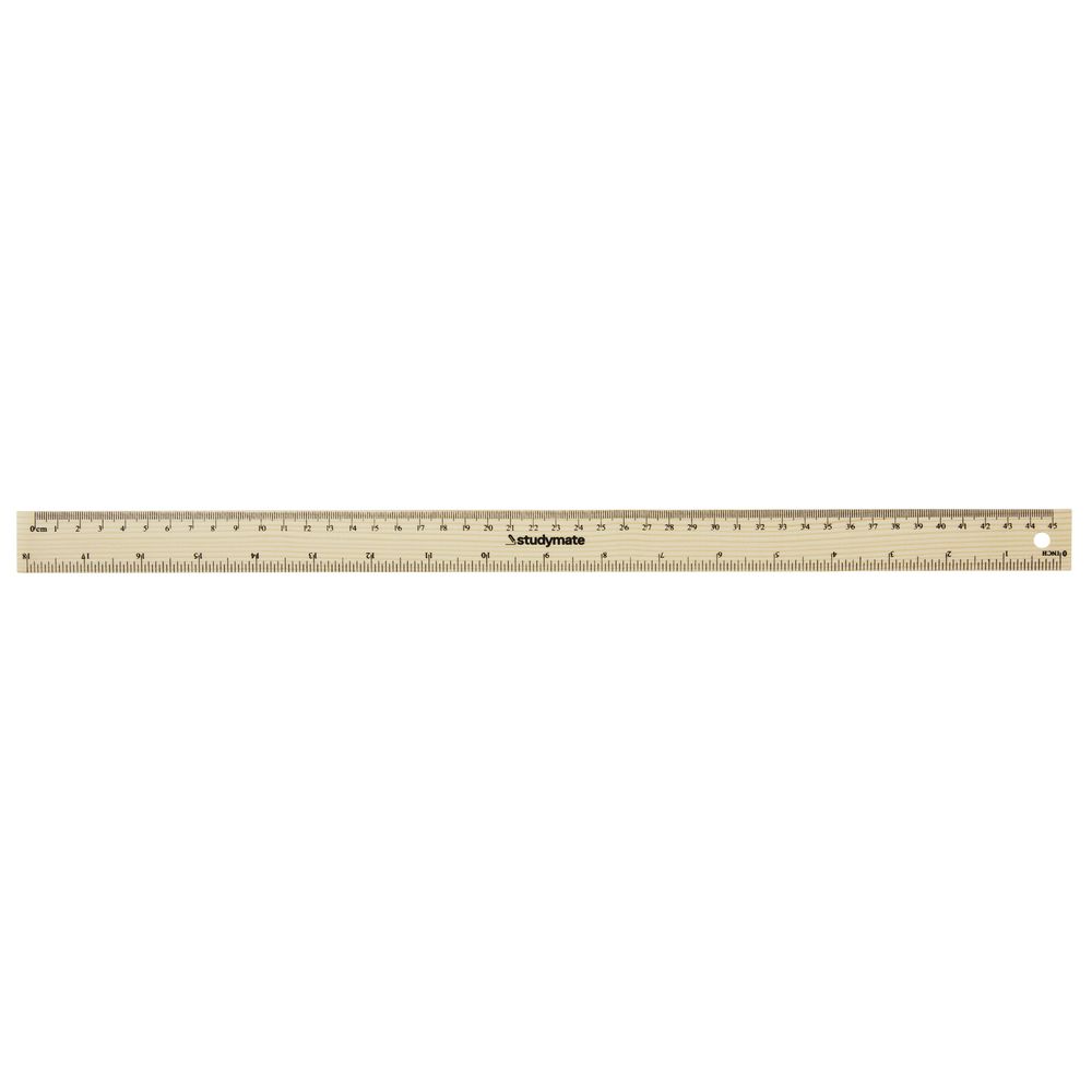 Studymate Wooden Ruler 45cm