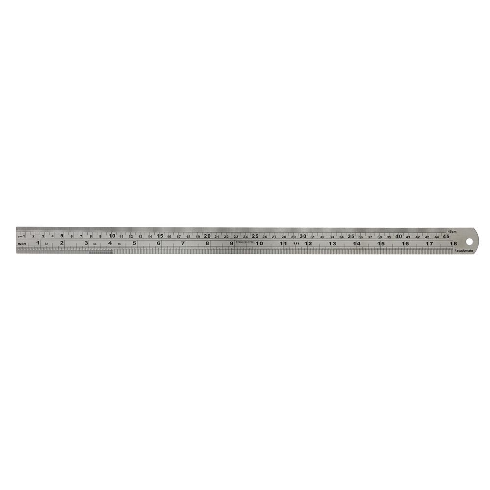 Studymate Stainless Steel Ruler 45cm