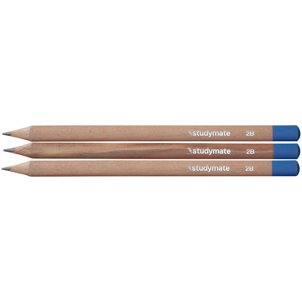 Studymate Jumbo Triangular Graphite Pencils 2b 3 Pack Officeworks