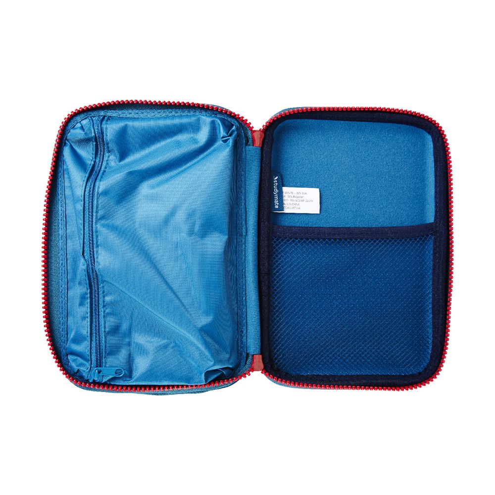 Studymate Twin Zip Double Decker Pencil Case EVA Navy