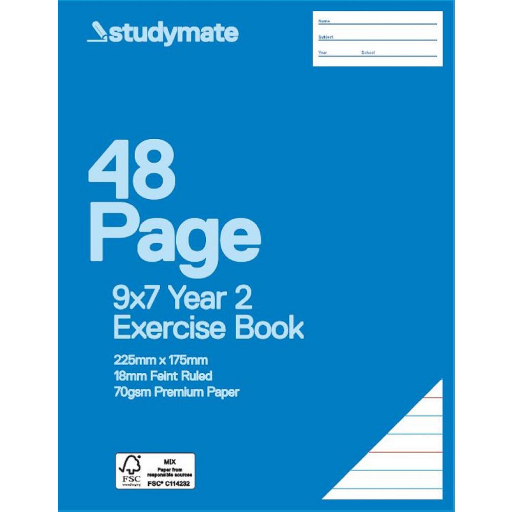 Studymate Premium 9 x 7 Exercise Book QLD Year 2