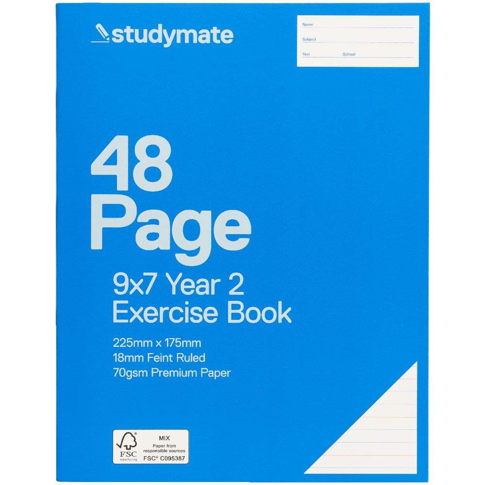 Studymate Premium 9 x 7 Exercise Book QLD Year 2