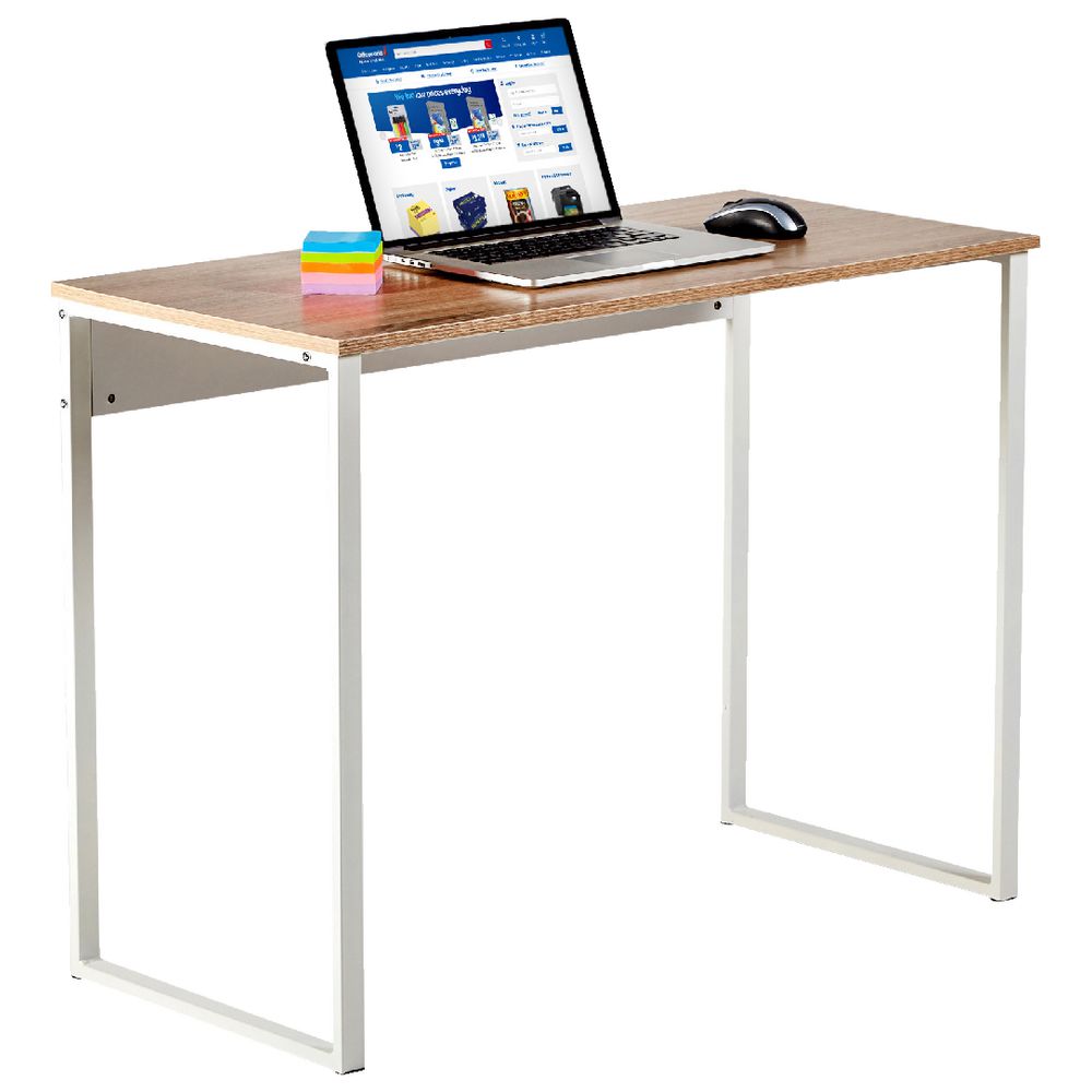 Floyd Loop Leg Desk 1000mm White/Oak