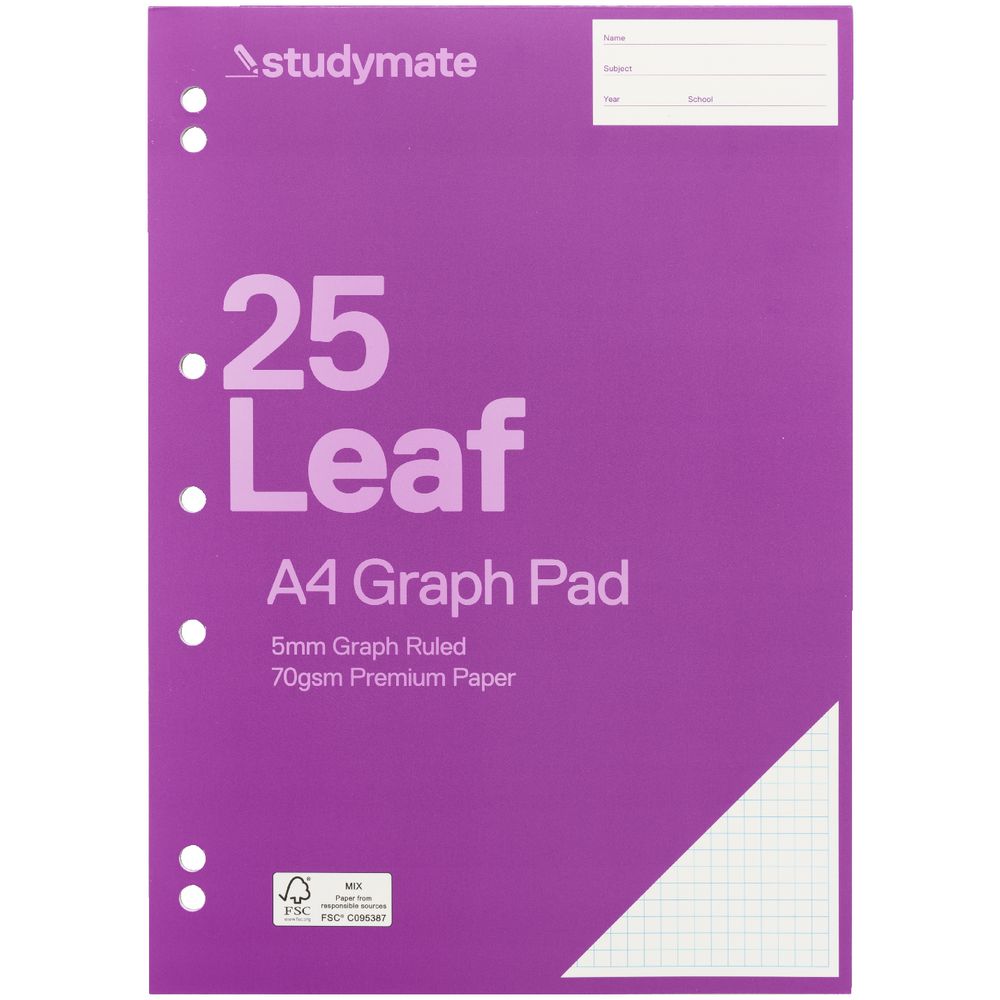 Studymate Premium A4 Graph Pad 5mm