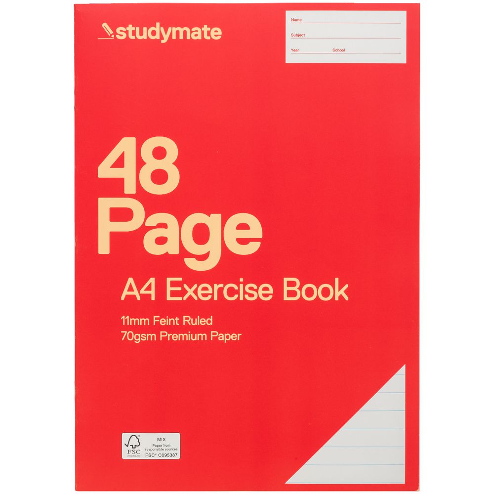 Studymate Premium A4 Exercise Book 11mm 48 Page