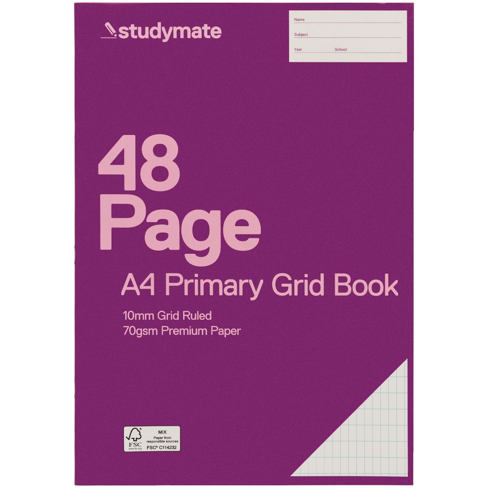 Studymate Premium Primary Grid Book 10mm 48 Page