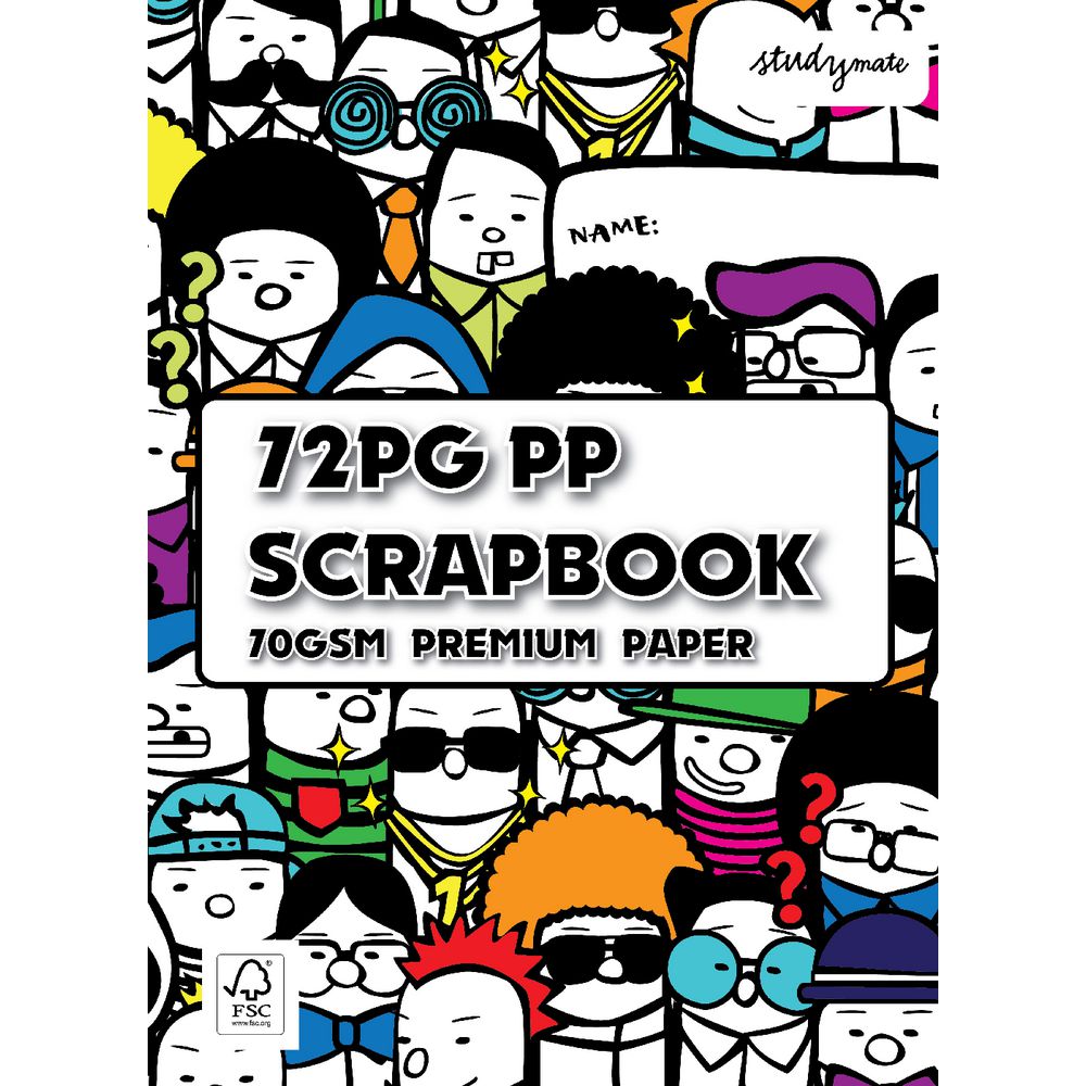 Studymate Premium Scrapbook Assorted 72 Page