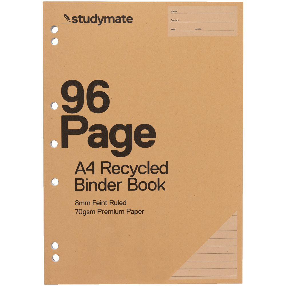 Studymate Premium A4 Recycled Binder Book