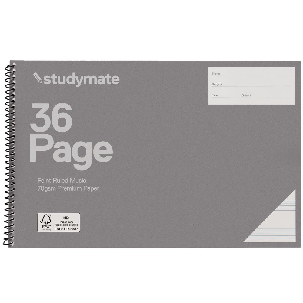 Studymate Premium Spiral Music Book 36 Page