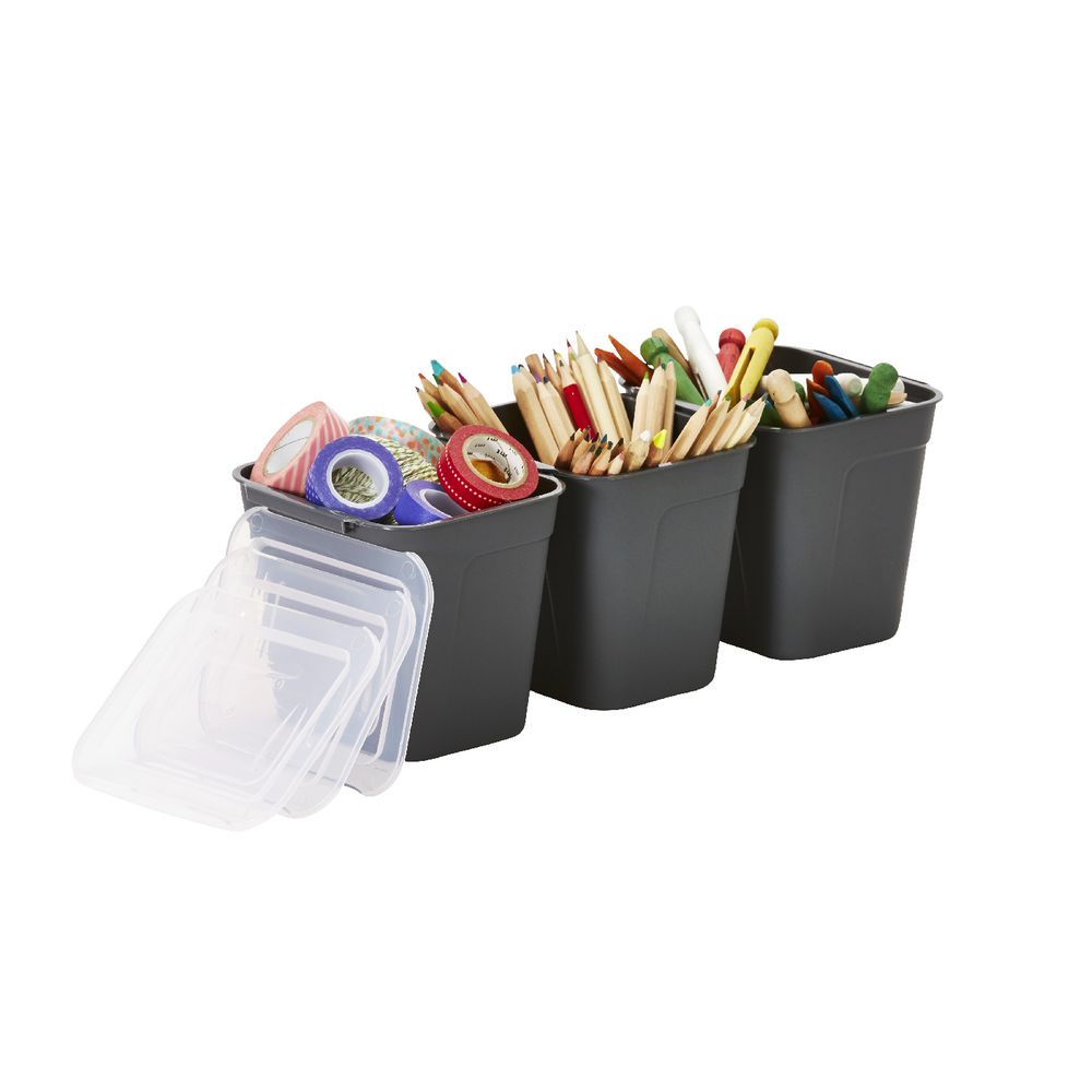 Ezy Storage Solutions Large Bins 3 Pack Officeworks