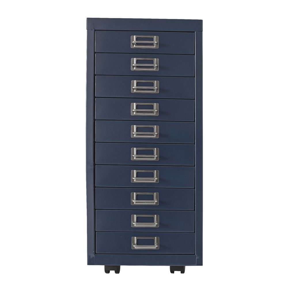 Spencer 10 Drawer Cabinet Metallic Blue