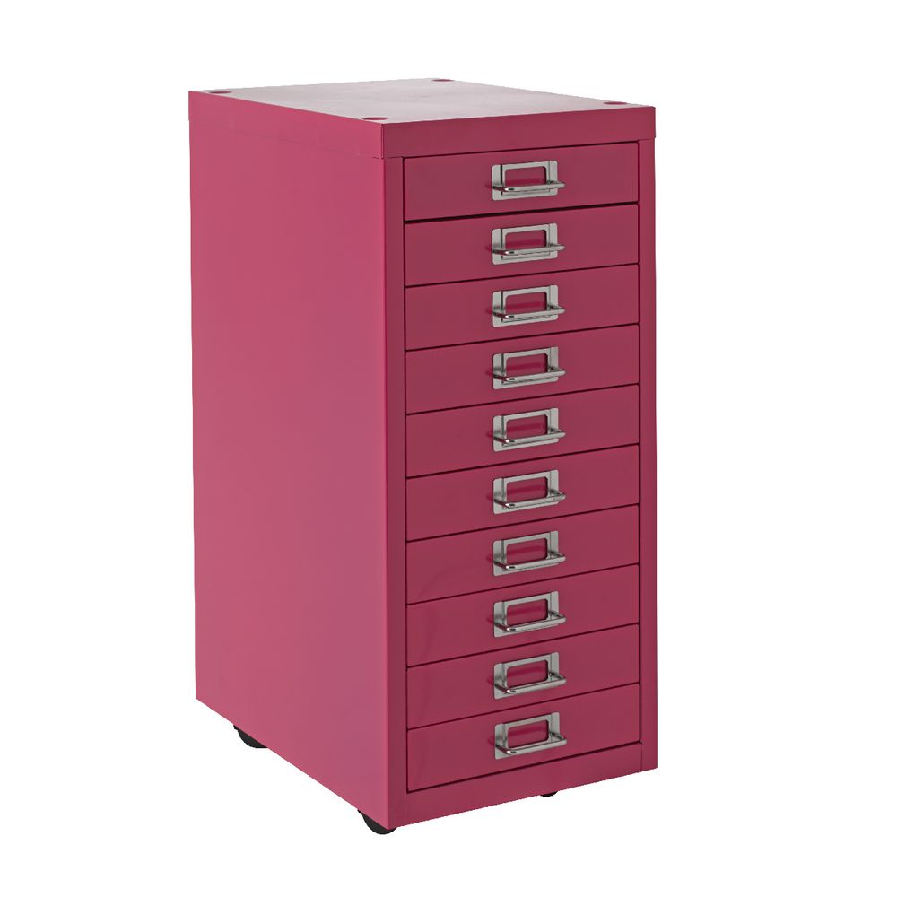 Spencer 10 Drawer Cabinet Pink