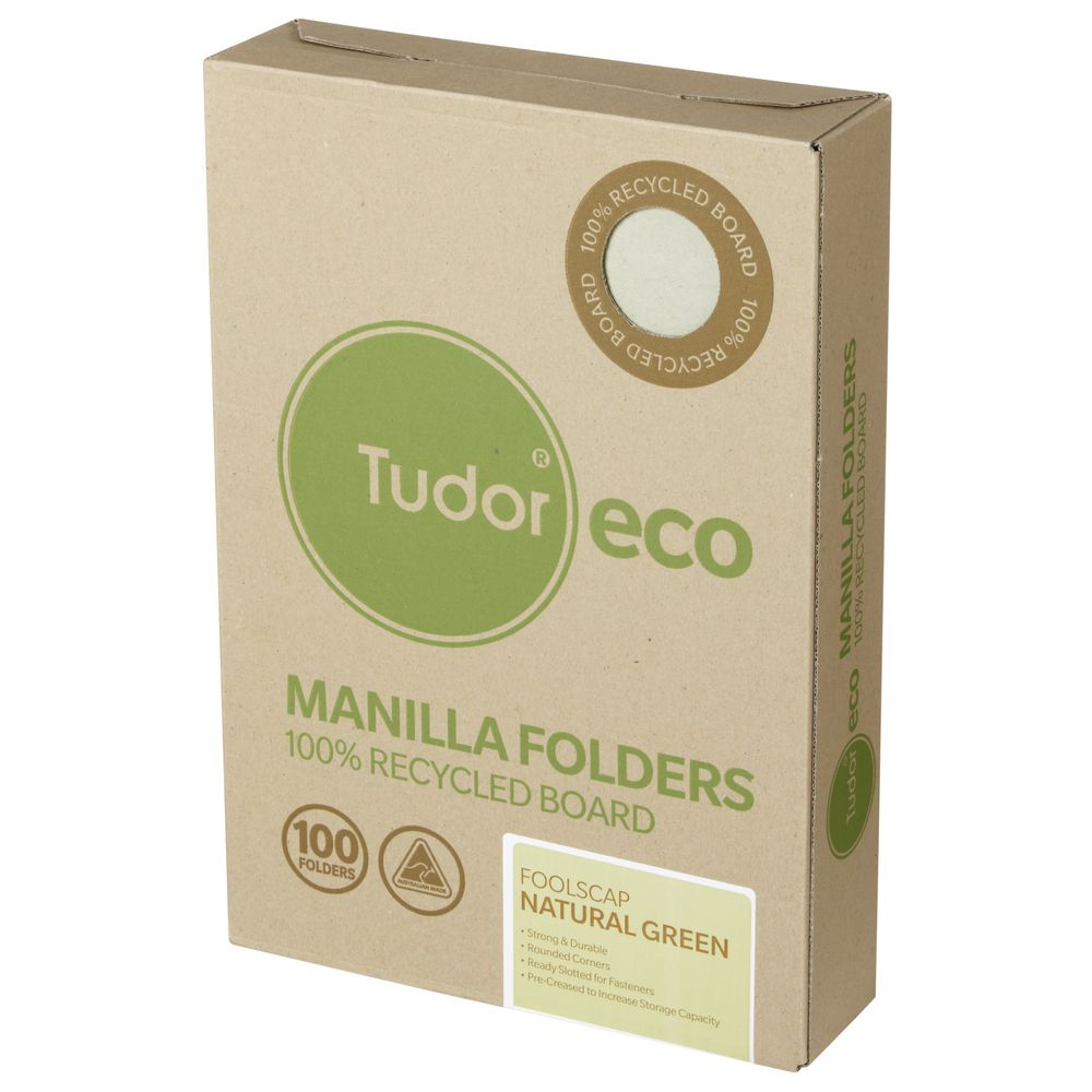 Tudor Eco Manila Folders 100 Pack