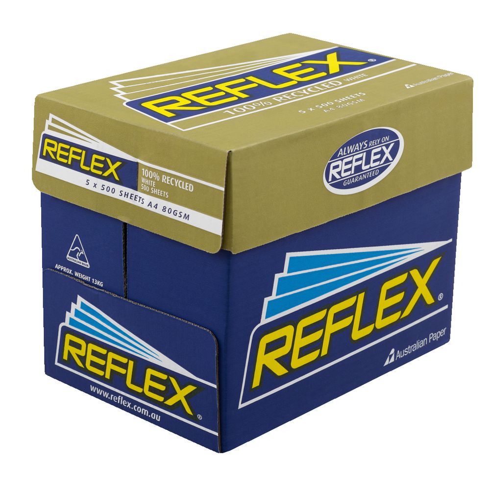 Reflex 100 Recycled Carbon Neutral 80gsm A4 Paper Carton Officeworks