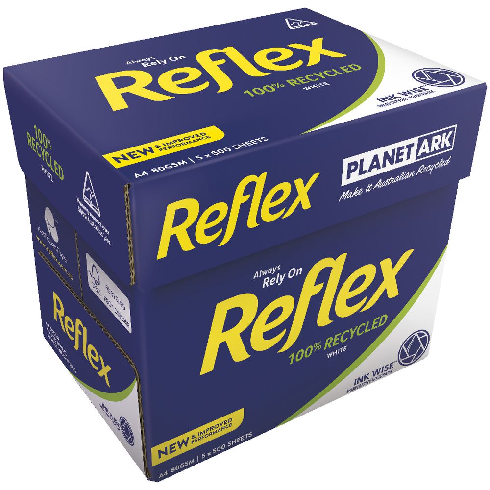 Reflex 100 Recycled Carbon Neutral 80gsm A4 Paper Carton Officeworks