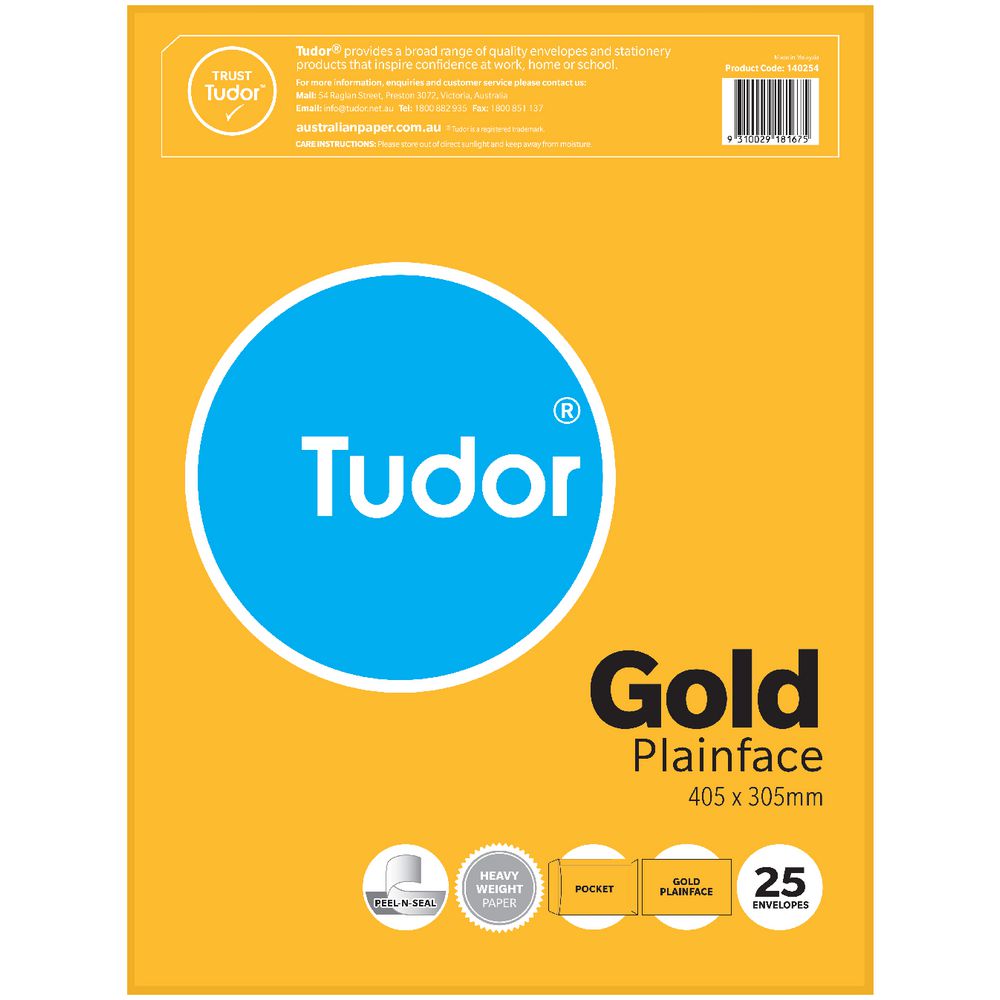 Tudor 405 x 305mm Kraft Envelopes 25 Pack
