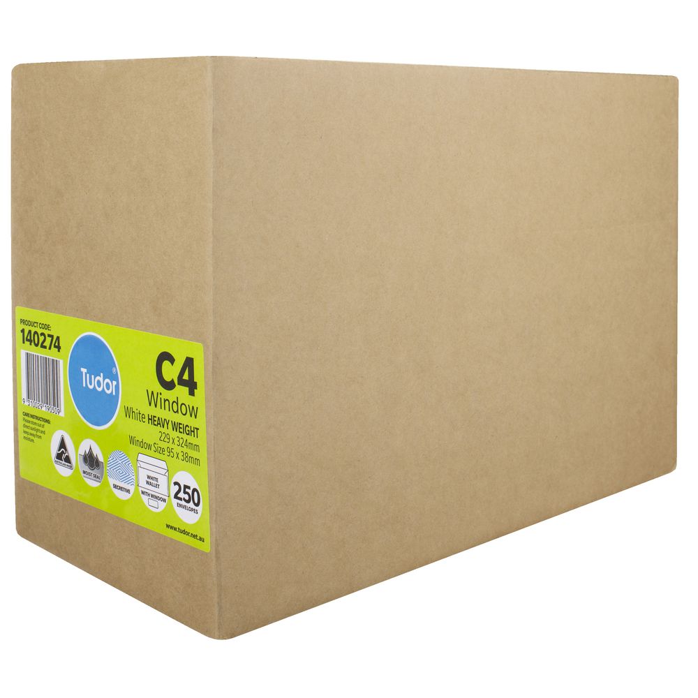 Tudor C4 Window Envelopes 250 Pack