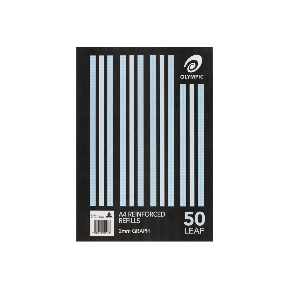 Olympic A4 Graph Loose Leaf Refills Officeworks