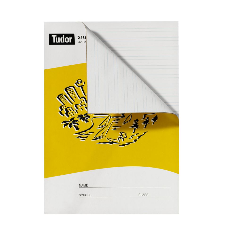 Tudor Old Gold Portrait Student Notebook 32 Page