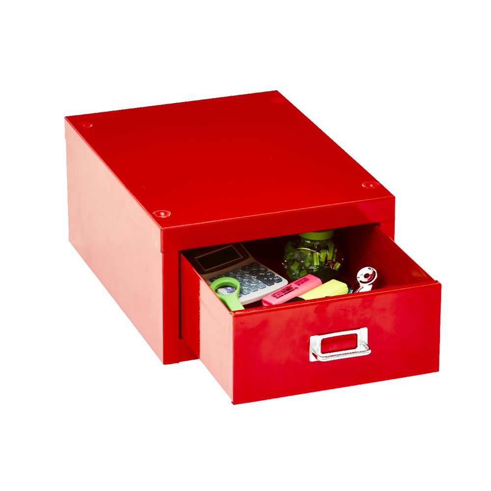 Spencer 1 Drawer Cabinet Mini Red