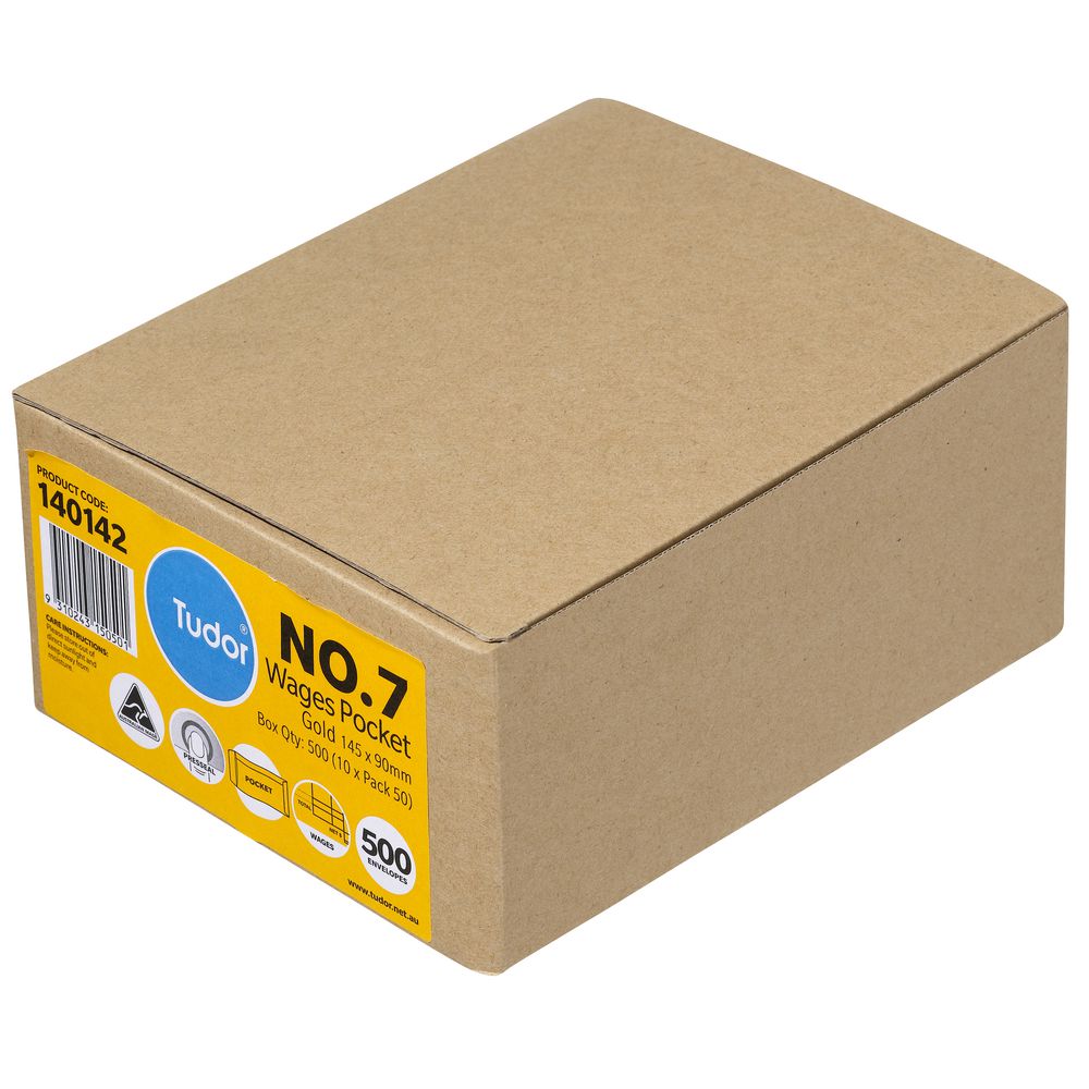 Tudor No. 7 Wage Printed Envelopes 145 x 90mm 500 Pack