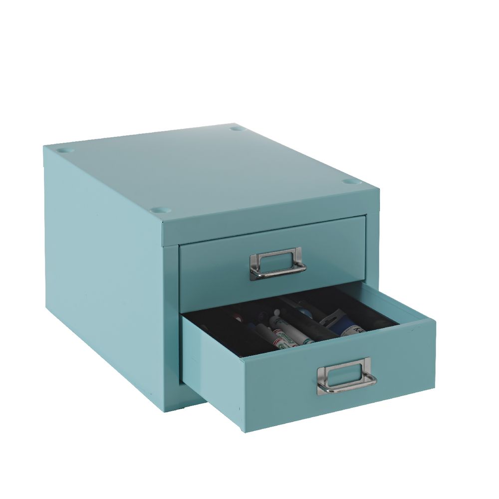 Spencer 2 Drawer Large Cabinet Aqua