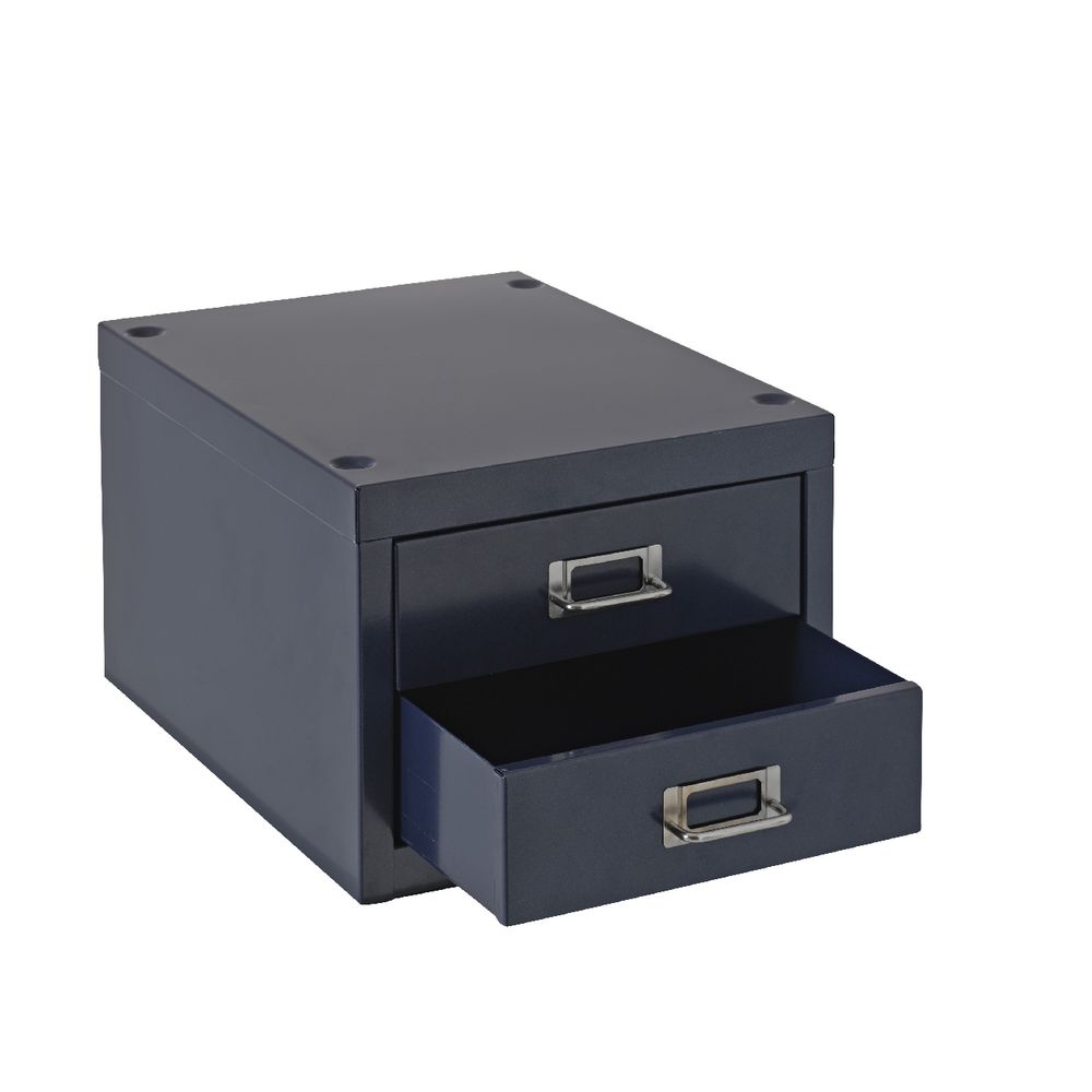 Spencer 2 Drawer Large Cabinet Blue