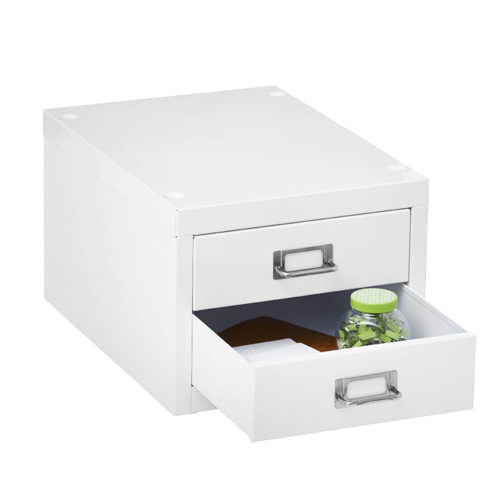 Spencer 2 Drawer Large Cabinet White