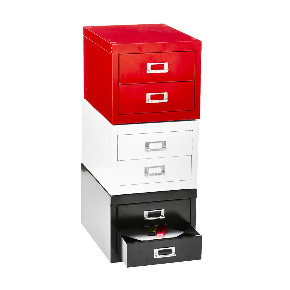 Spencer 2 Drawer Large Cabinet White