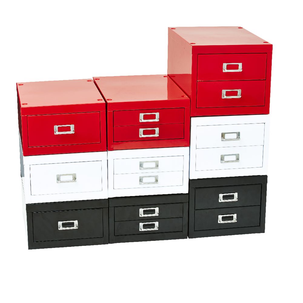 Spencer 2 Drawer Large Cabinet White