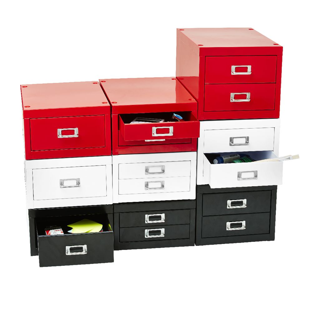 Spencer 2 Drawer Large Cabinet White