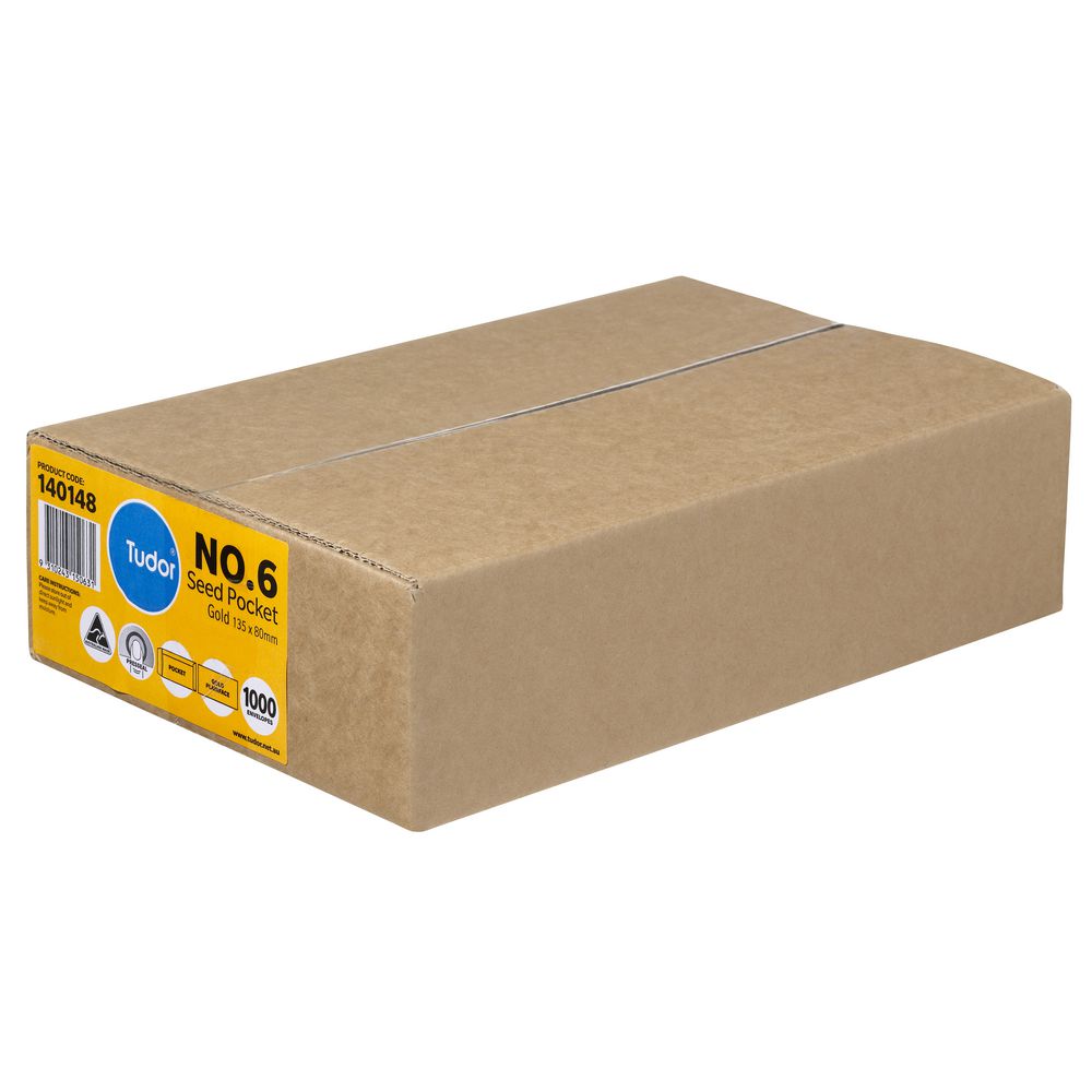Tudor Press Seal Plain Envelopes 135 x 80mm Gold 1000 Pack