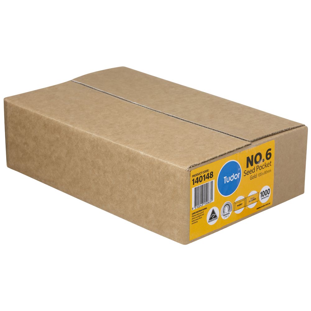 Tudor Press Seal Plain Envelopes 135 x 80mm Gold 1000 Pack