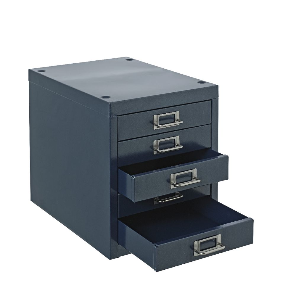 NEW Spencer Desktop 5 Drawer Office Filing Storage A4 Navy