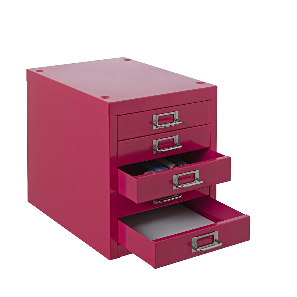 Spencer 5 Drawer Cabinet Pink