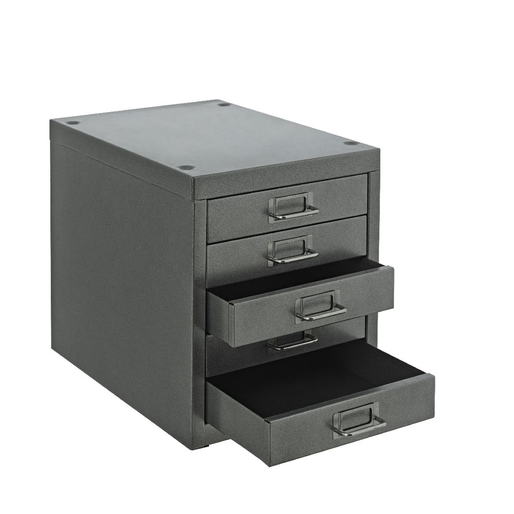Spencer 5 Drawer Cabinet Silver