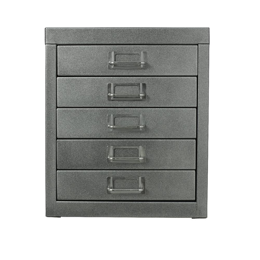 Spencer 5 Drawer Cabinet Silver