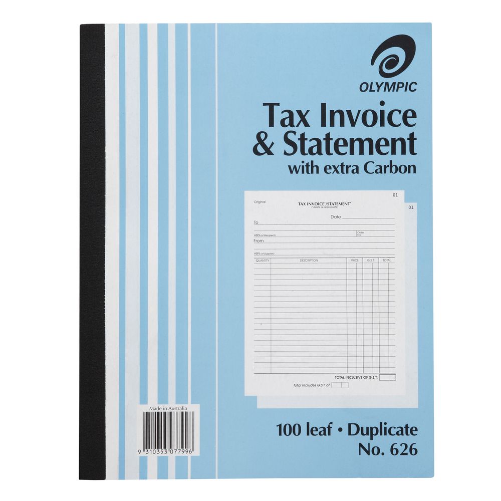 Olympic No. 626 Carbon Invoice and Statement Book 100 Page