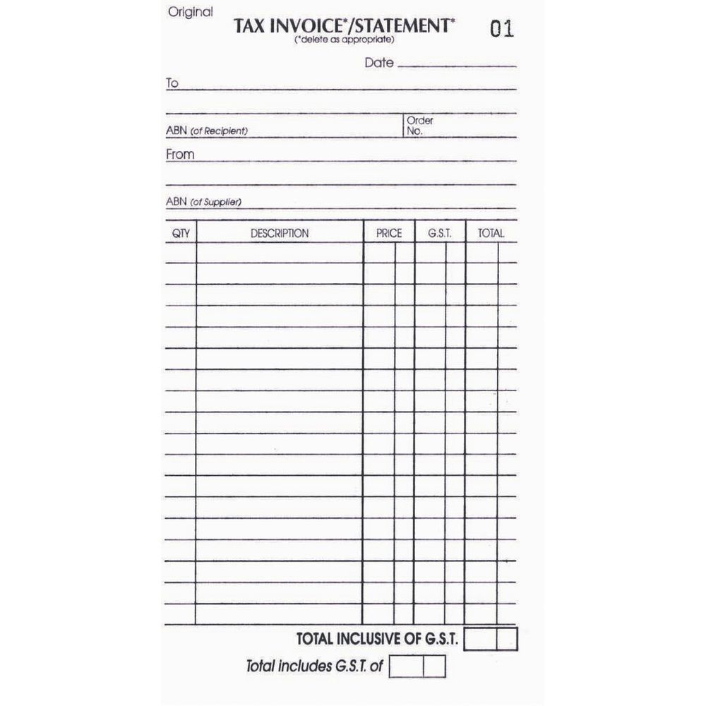 Olympic No. 626 Carbon Invoice and Statement Book 100 Page