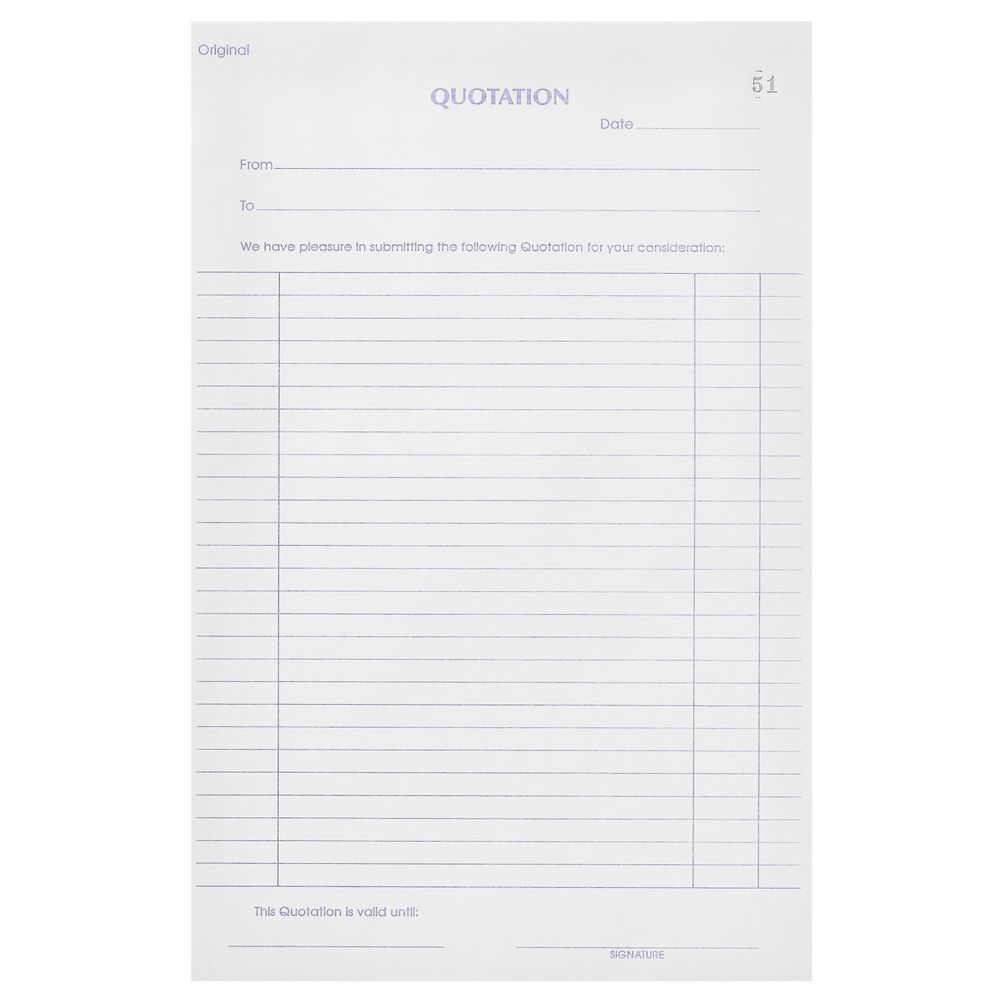 Olympic No.750 Quotation Book Carbonless Duplicate