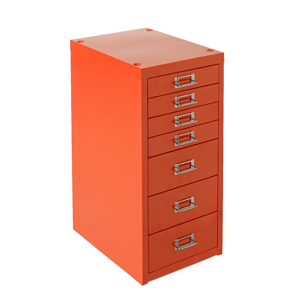 Spencer 7 Drawer Cabinet Orange