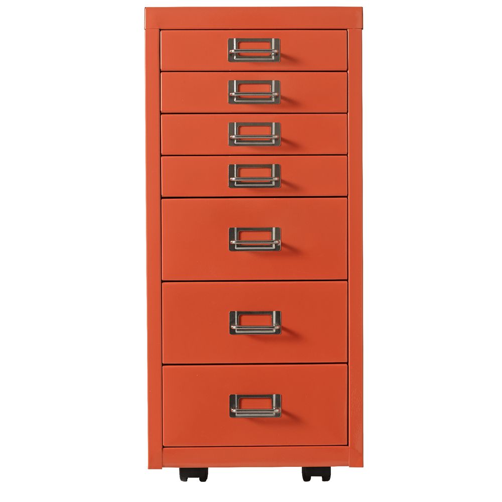 Spencer 7 Drawer Cabinet Orange