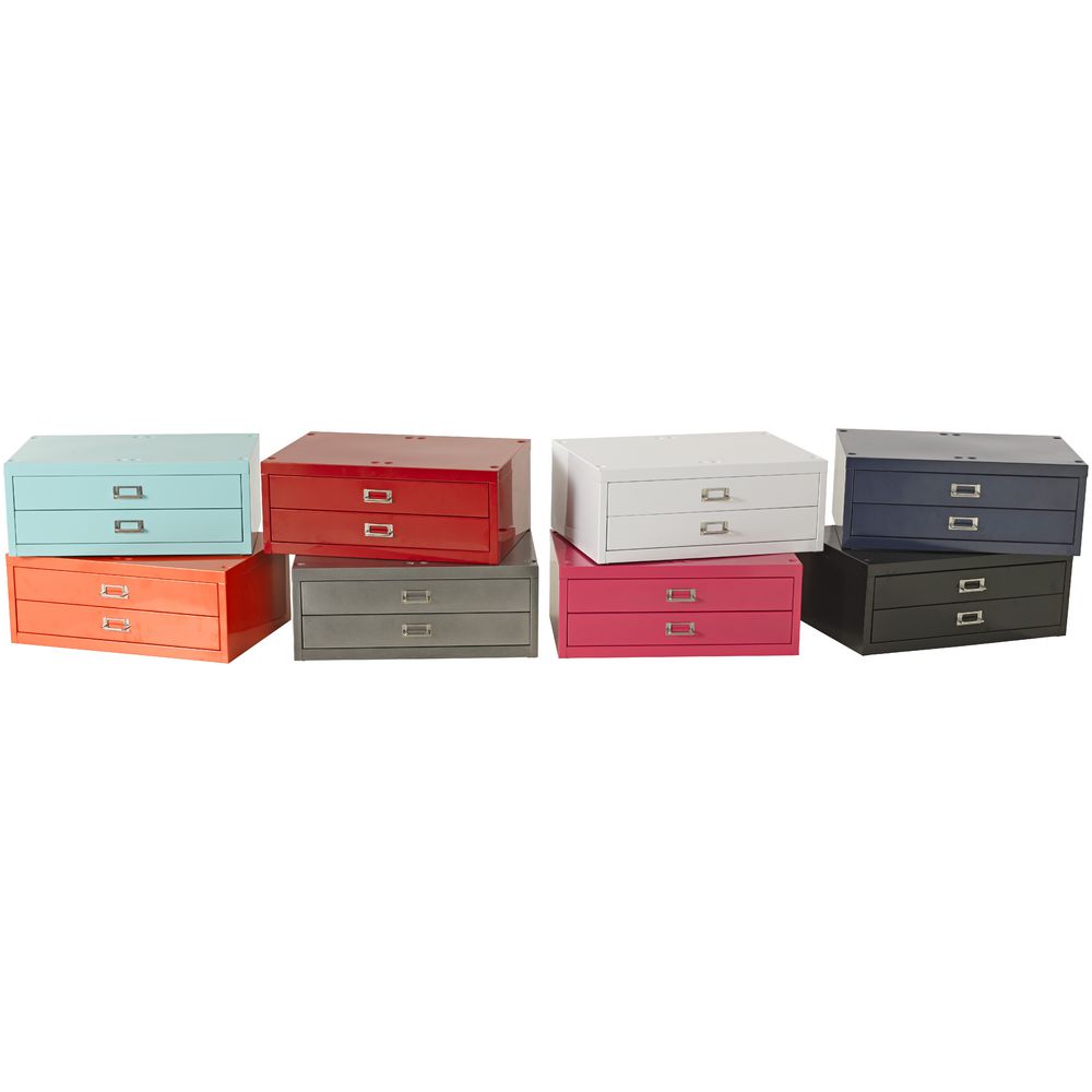 Spencer 2 Drawer Cabinet A3 Metallic Blue