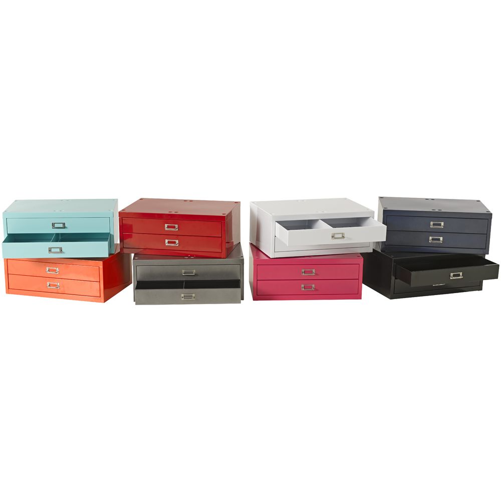 Spencer 2 Drawer Cabinet A3 Metallic Blue