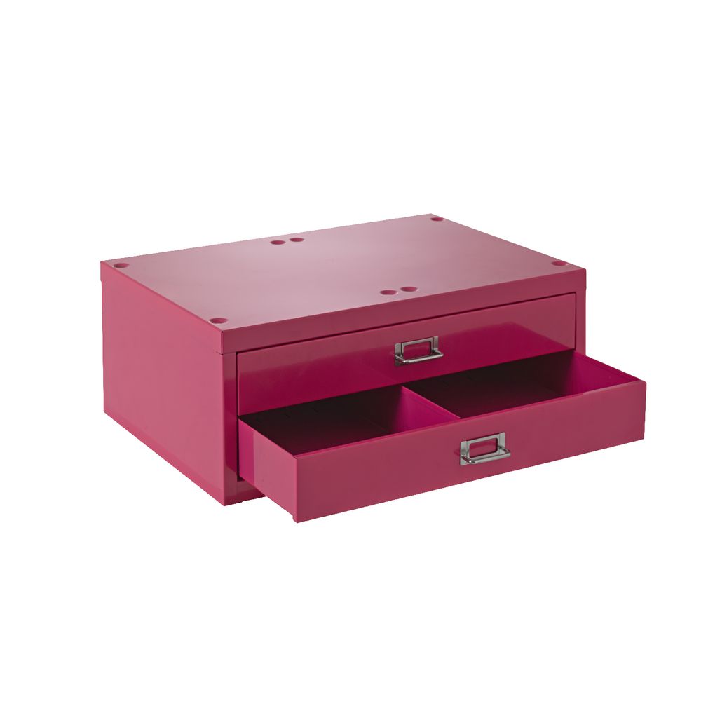 Spencer 2 Drawer Cabinet A3 Pink