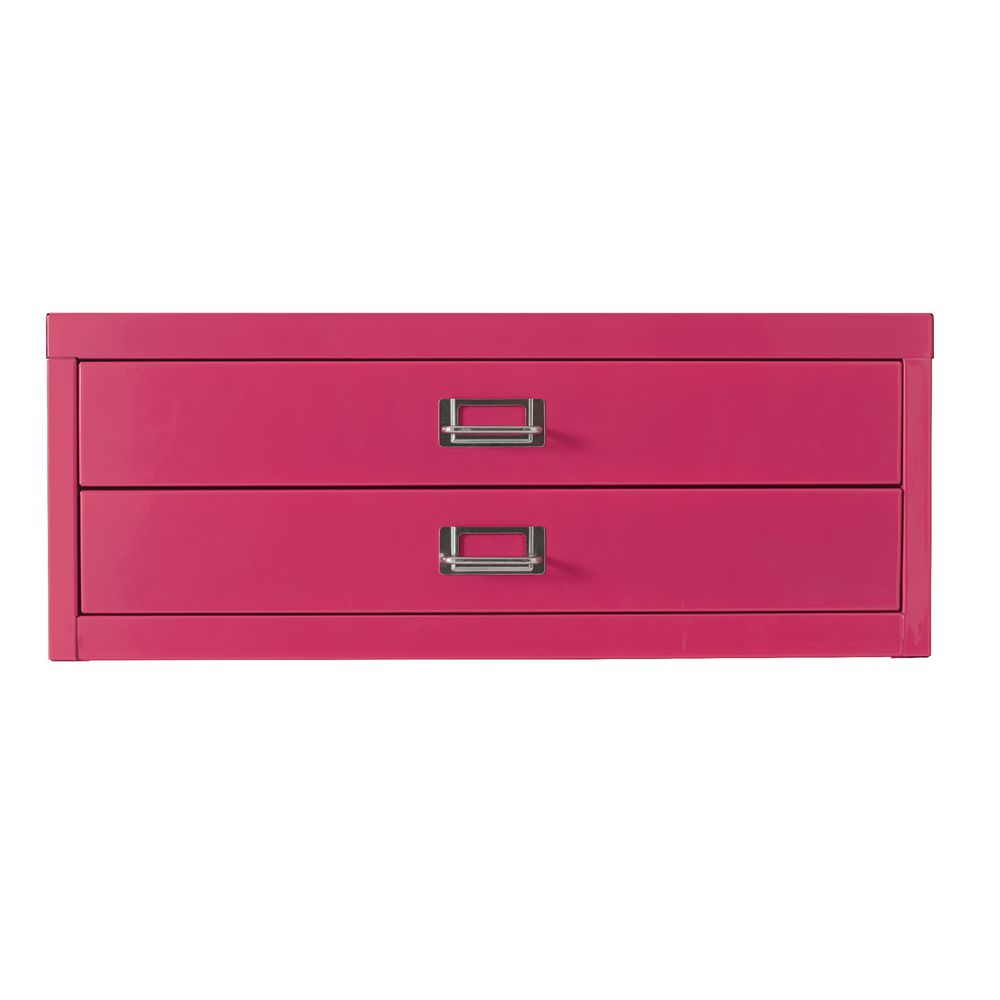 Spencer 2 Drawer Cabinet A3 Pink
