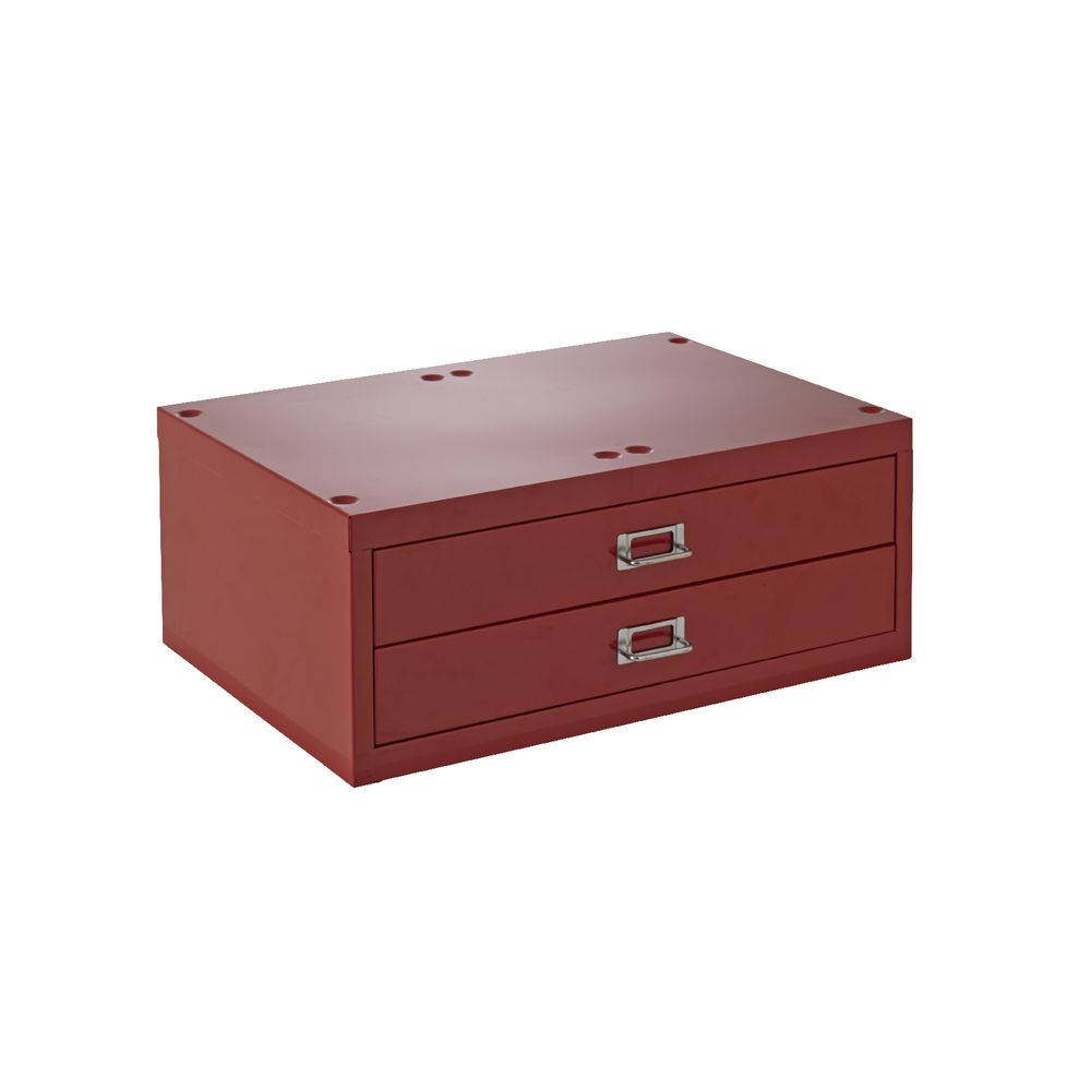 NEW Spencer Desktop 2 Drawer Office Filing Storage A3 Red with