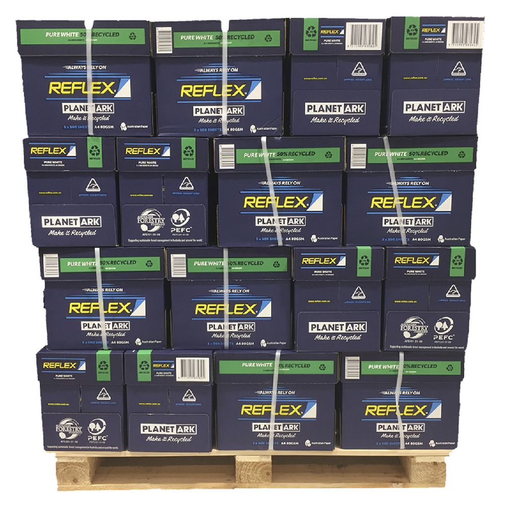Reflex 50% Recycled 80gsm A4 Copy Paper 300 Ream Pallet
