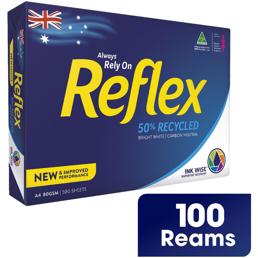 Reflex 50% Recycled 80gsm A4 Copy Paper Pallet