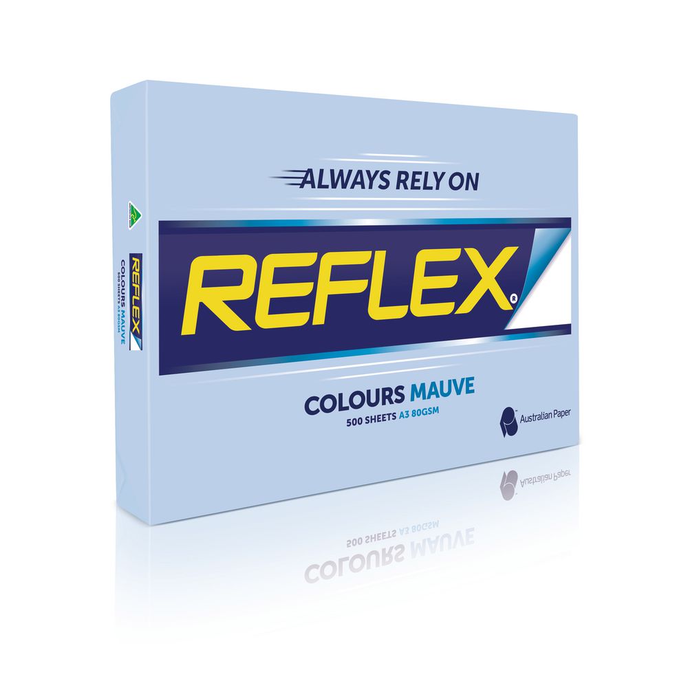 Reflex Colours 80gsm A3 Copy Paper Mauve 500 Sheets